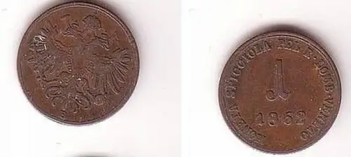 1 Centesimi Kupfer Münze Italien Regno Lombardo Veneto