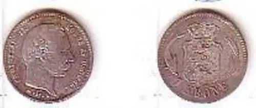1 Krone Silber Münze Dänemark 1875 Delphin