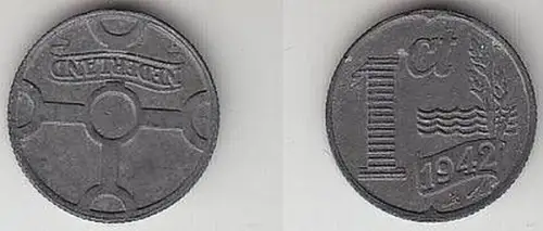 1 Cent Zink Münze Niederlande 1942