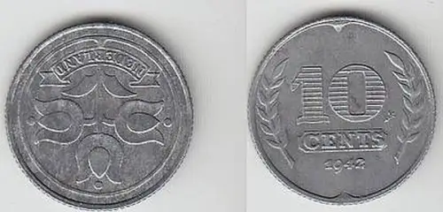 10 Cents Zink Münze Niederlande 1942
