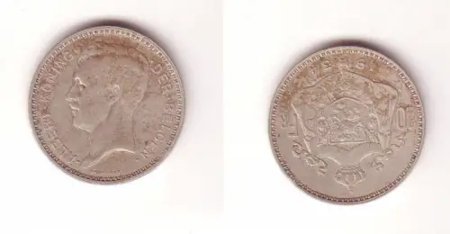 20 Franc Silber Münze Belgien 1934