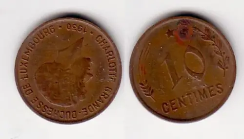 10 Centimes Kupfer Münze Luxemburg 1930