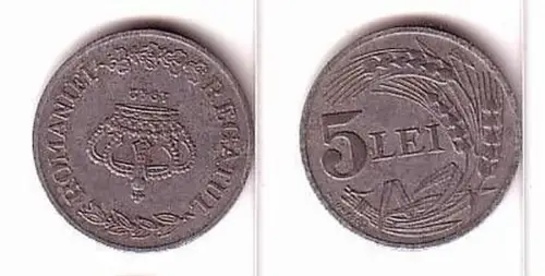 5 Lei Zink Münze Rumänien 1942