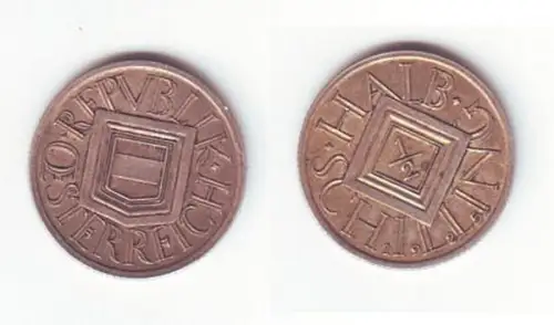 1/2 Schilling Silber Münze Österreich 1925