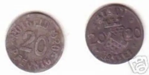 20 Pfennig Notgeld Münze Stadt Cassel 1920