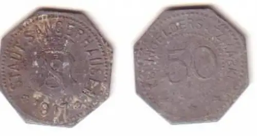 Zink Münze Notgeld 50 Pfennig Stadt Sangerhausen 1917