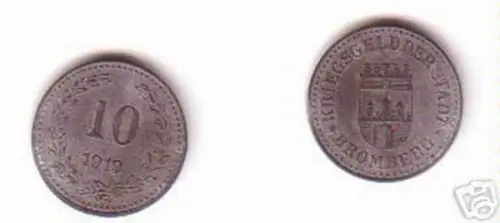 seltene Münze 10 Pf Notgeld Stadt Bromberg 1919