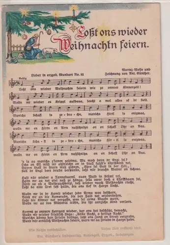 87812 Lied AK Anton Günther - Loßt ons wieder Weihnachtn feiern, Mundart No. 55