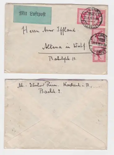 94788 Flugpost Deutsche Luftpost Karlsruhe nach Altena 30. Juni 1926