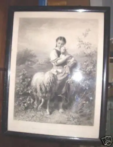 Stich von Hofner/ Schultheiss, München 1868, gerahmt