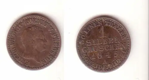 1 Silbergroschen Preussen 1845 A ss