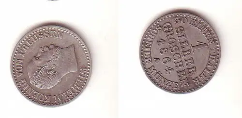 1 Silbergroschen Preussen 1864 A ss+