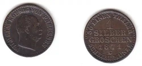1 Silbergroschen Preussen 1871 C