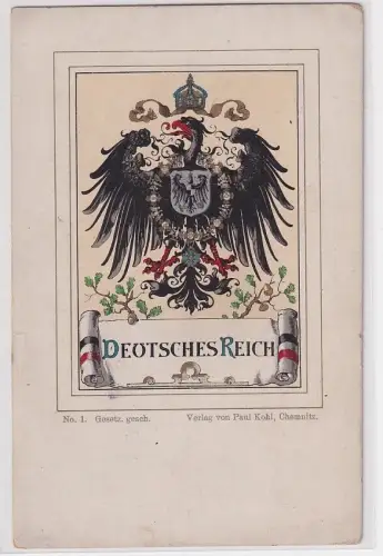 905863 Wappen Ak Lithographie Deutsches Reich mit Reichsadler um 1900