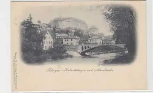 21640 Ak Tübingen Hohentübingen und Alleenbrücke um1900