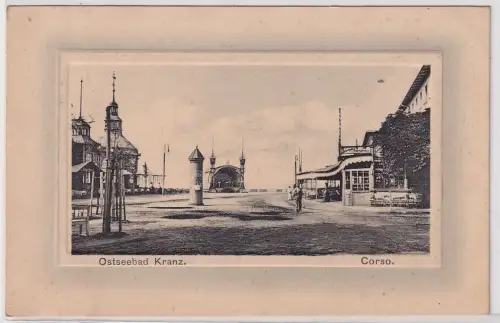 43445 Rahmen Ak Ostseebad Kranz - Corso 1915