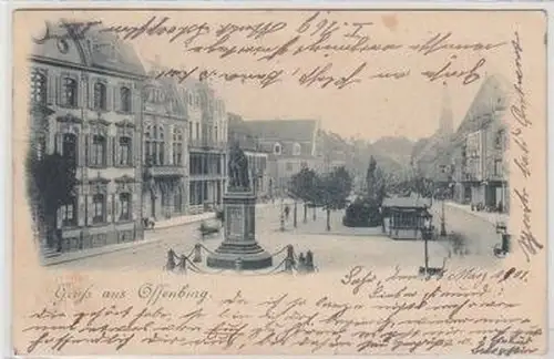 46312 Ak Gruß aus Offenburg Stadtansicht 1901