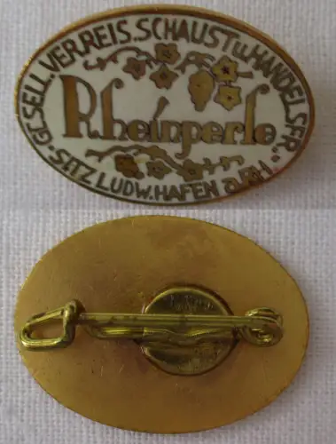 emailliertes Abzeichen Verein Rheinperle Sitz Ludwigshafen um 1930 (150288)
