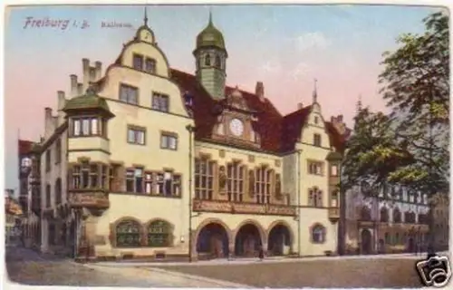 21650 Ak Freiburg im Breisgau Rathaus um 1910