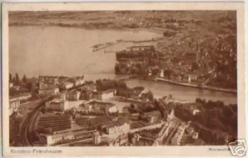 11237 Ak Konstanz Petershausen Rheinausfluß 1925