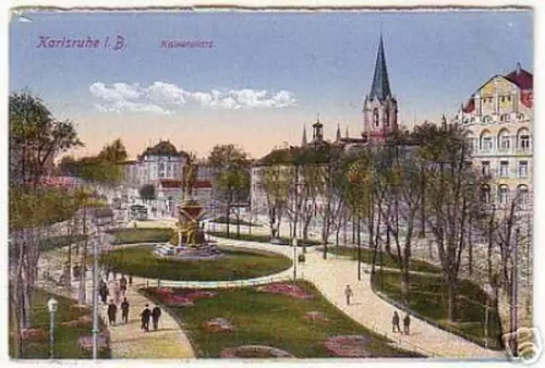 08667 Ak Karlsruhe in B. Kaiserplatz um 1920