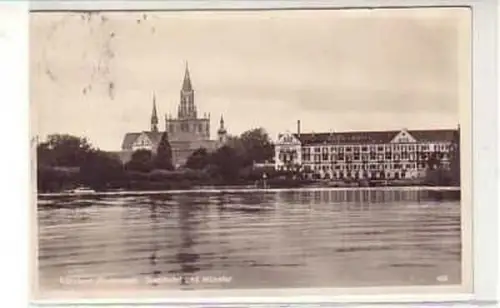 39903 Ak Konstanz Bodensee Inselhotel und Münster 1927