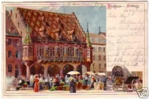 21207 Ak Freiburg im Breisgau Kaufhaus 1905