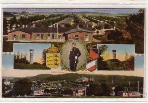 49000 Mehrbild-Ak Truppenübungsplatz Münsingen um 1920