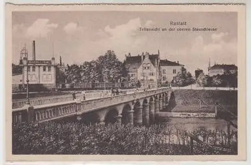 20010 Ak Rastatt an der oberen Stauschleuse um 1930