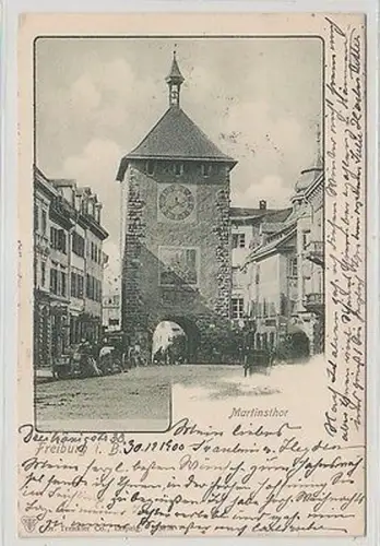 66525 Ak Freiburg im Breisgau Martinsthor 1900