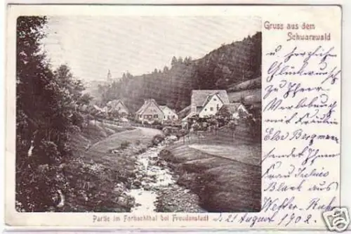 15112 Ak Gruß aus dem Schwarzwald Forbachthal 1902