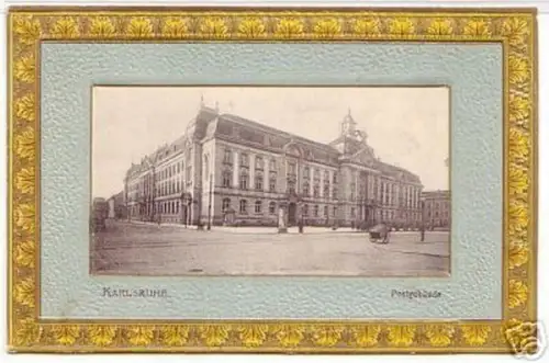 11512 Ak Karlsruhe Postgebäude um 1900