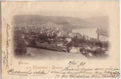 08592 Ak Gruss aus Waldshut in Baden Totalansicht 1898