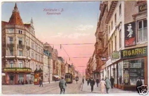 23704 Feldpost Ak Karlsruhe Kaiserstrasse 1918