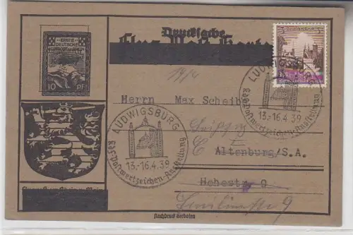 70350 Ak Ludwigsburg Postwertzeichen Ausstellung 1939