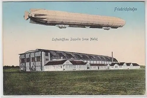 62376 Ak Friedrichshafen Luftschiffbau Zeppelin (neue Halle) um 1910