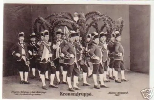 18298 Ak München Schäfflertanz Kronengruppe 1907