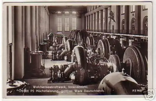 17972 Ak Walchenseekraftwerk Innenansicht um 1930
