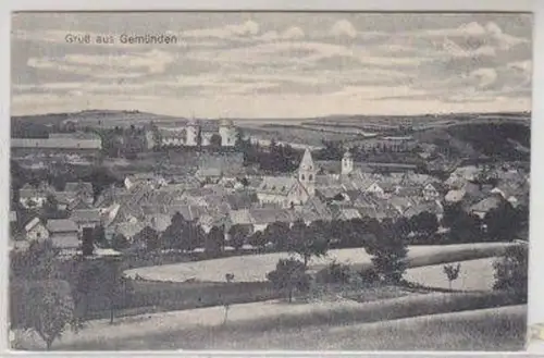49085 Ak Gruß aus Gemünden Gesamtansicht um 1910