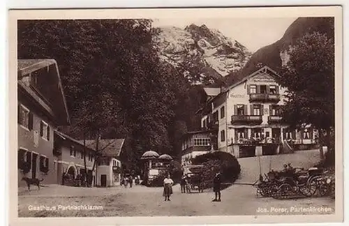 61698 Ak Gasthaus Partnachklamm um 1930