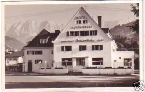 20487 Foto Ak Hotel Alpengruss um 1950