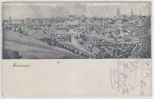 65761 Feldpost Ak Schweinfurt Totalansicht 1916