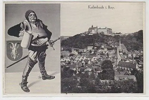 66597 Bier Ak Kulmbach in Bayern Totalansicht um 1940