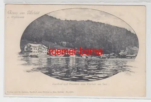 68047 Ak Gruß aus Urfeld am Walchensee Gasthof und Pension zum Fischer am See