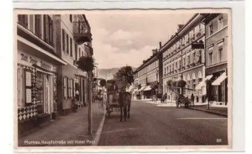 32981 Ak Murnau Hauptstraße mit Hotel Post 1935