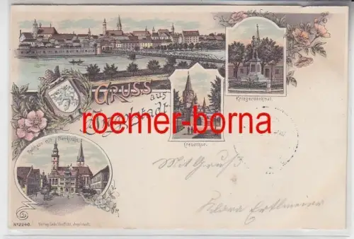 77524 Ak Lithografie Gruss aus Ingolstadt 1898
