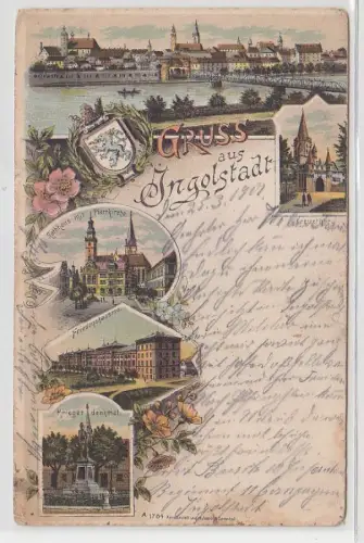71405 Ak Lithografie Gruss aus Ingolstadt 1901