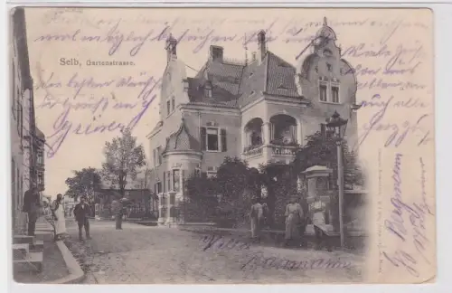 92295 AK Selb - Gartenstrasse mit Stadtvilla 1903