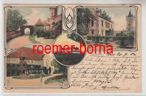 74209 Mehrbild Ak im Jugendstil Coburg 1904