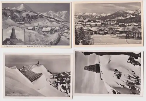 84464/4 Ak Kranzegg Jägerdenkmal, Karpathenkaserne Sonthofen um 1940